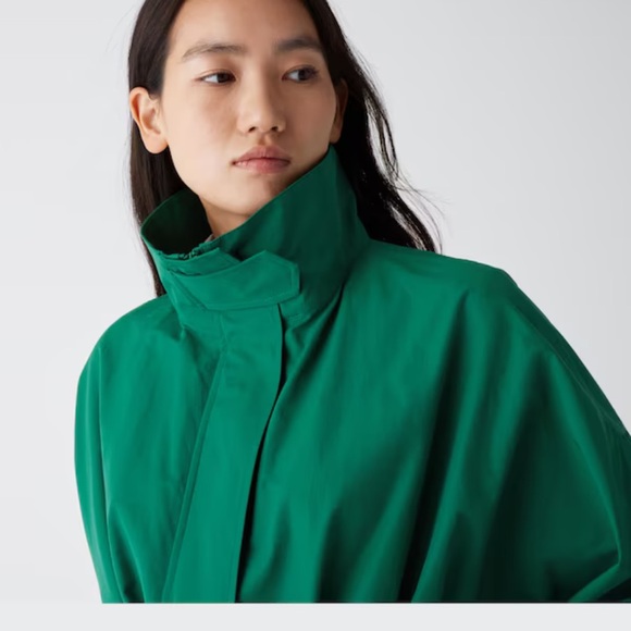 Uniqlo C Stand Collar trench cotton nylon black size XS rain minimal the row - Picture 8 of 17